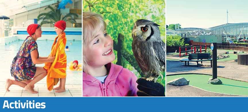 Swimming, Birds of Prey Centre and Crazy Golf at Trabolgan Holiday Village